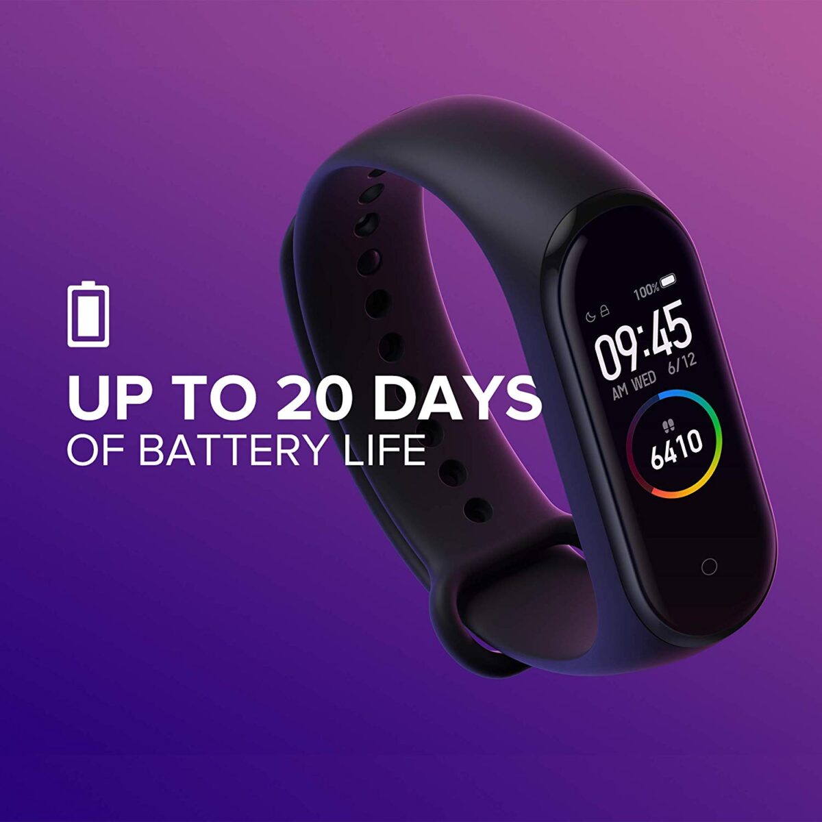 Mi Smart Band 4 (Black) - Image 3