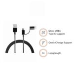 Mi 2-in-1 USB Cable (Micro USB to Type-C) 100cm - Image 3