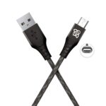Flybot Bolt Rugged Polyester Braided Unbreakable Micro USB Fast Charging Cable (Black)