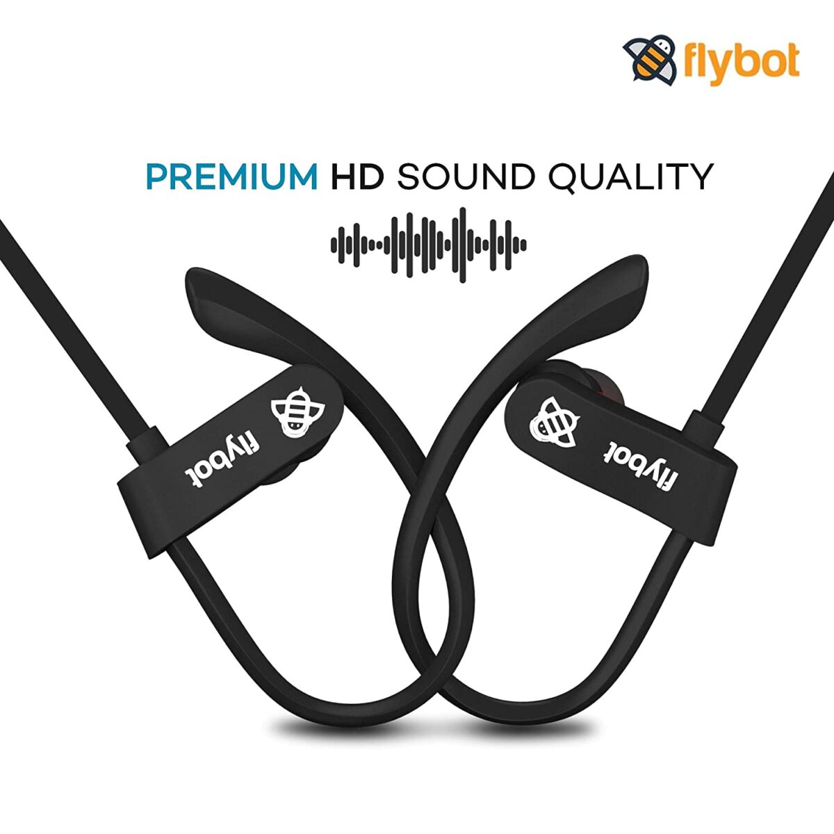Flybot Wave in-Ear Sport Wireless Bluetooth Earphone Sweatproof (Black) - Image 6