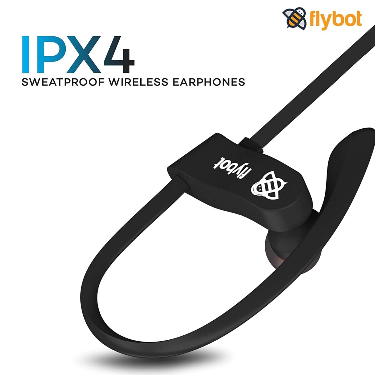 Flybot Wave in-Ear Sport Wireless Bluetooth Earphone Sweatproof (Black) - Image 8