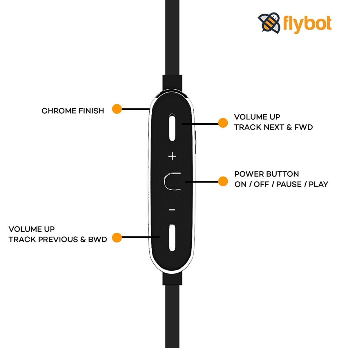 Flybot Wave in-Ear Sport Wireless Bluetooth Earphone Sweatproof (Black) - Image 9