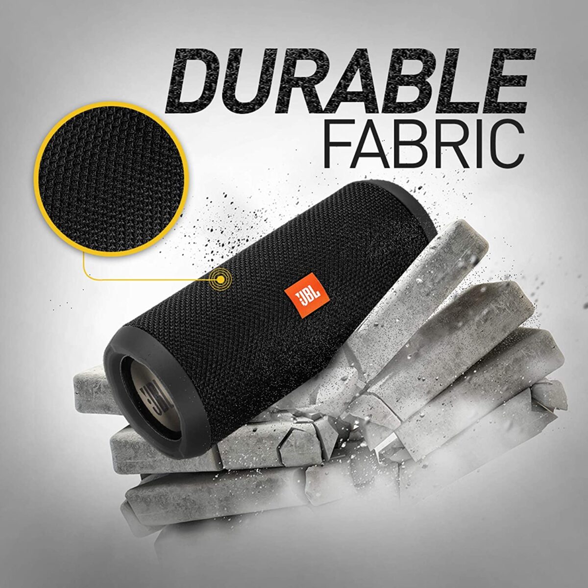 JBL Flip 3 Stealth by Harman Waterproof Portable Bluetooth Speaker (Black) - Image 3