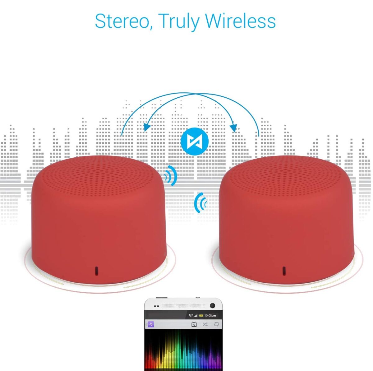 Portronics PICO Bluetooth 5.0 Personal Mini Portable Stereo Speaker with TWS, Crisp, Loud and Clear 3W, Red - Image 6