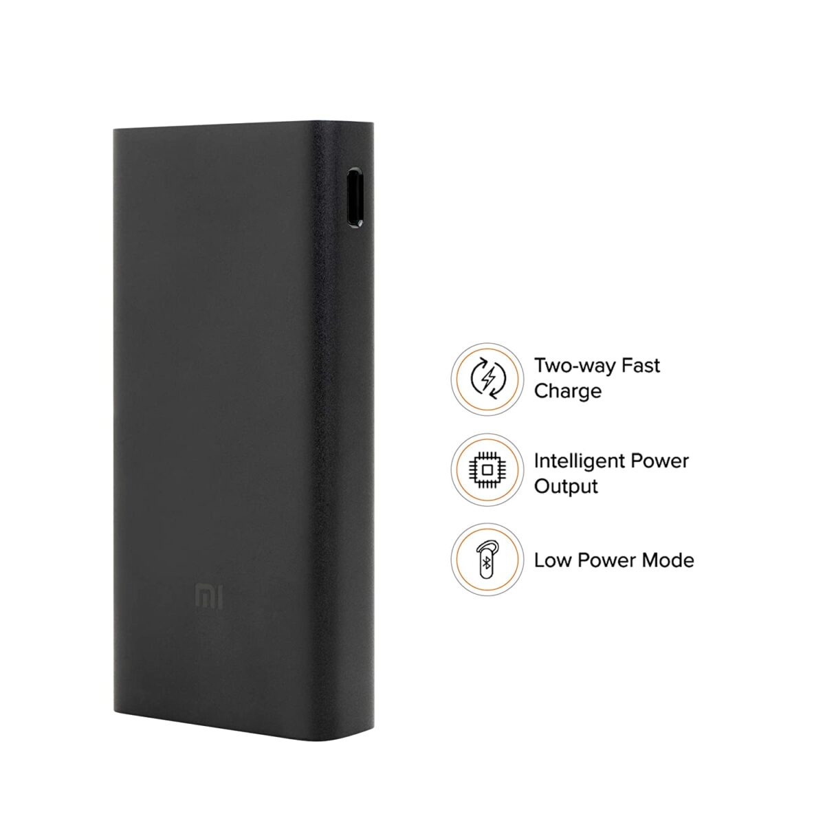MI 20000mAH Lithium Polymer Power Bank 2i with 18W Fast Charging (Black) - Image 3