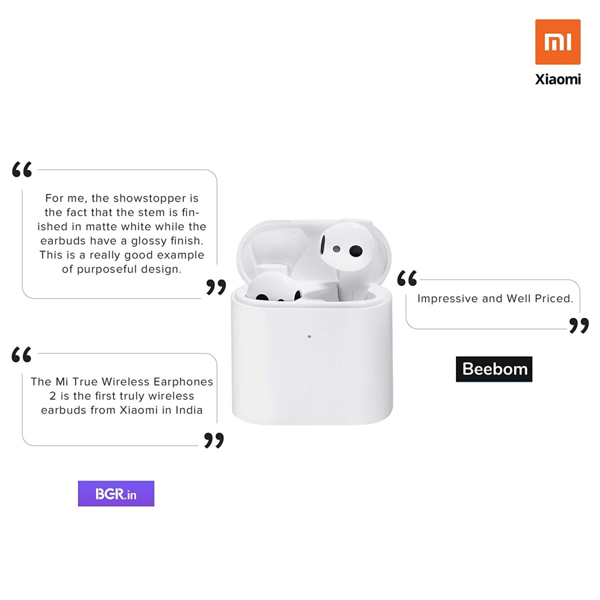 (Open Box) Mi True Wireless Earphones 2 (White) - Image 3