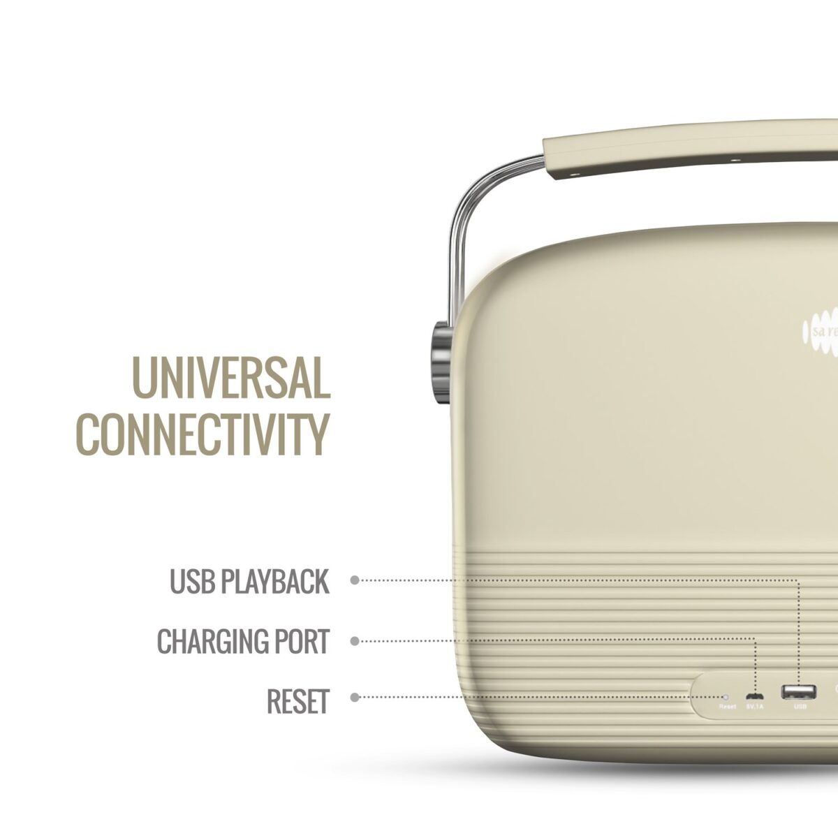 Saregama Carvaan SKU-R20008 Portable Digital Music Player (Porcelain White) with Out Remote - Image 3