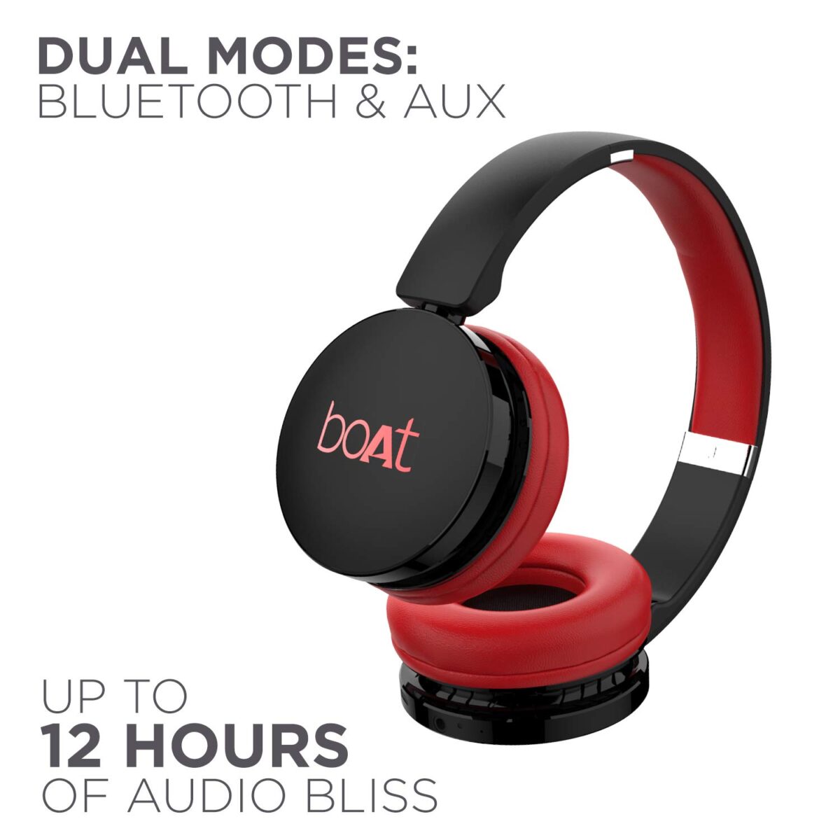 boAt Rockerz 370 Wireless Headphone(Fiery Red) - Image 5