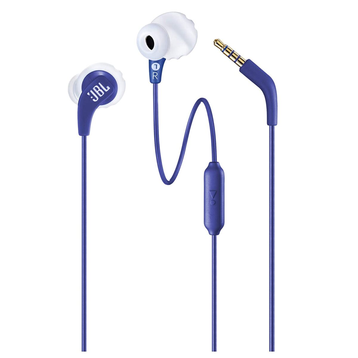JBL Endurance Run, Sports in Ear Wired Earphones (Blue) - Image 1
