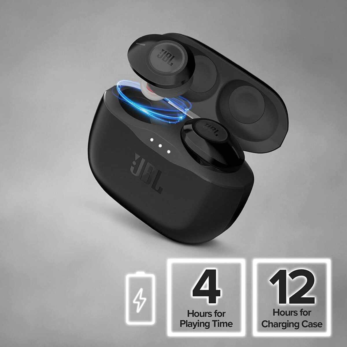 JBL Tune 120 Bluetooth Truly Wireless in Ear Earphones (Black) - Image 2