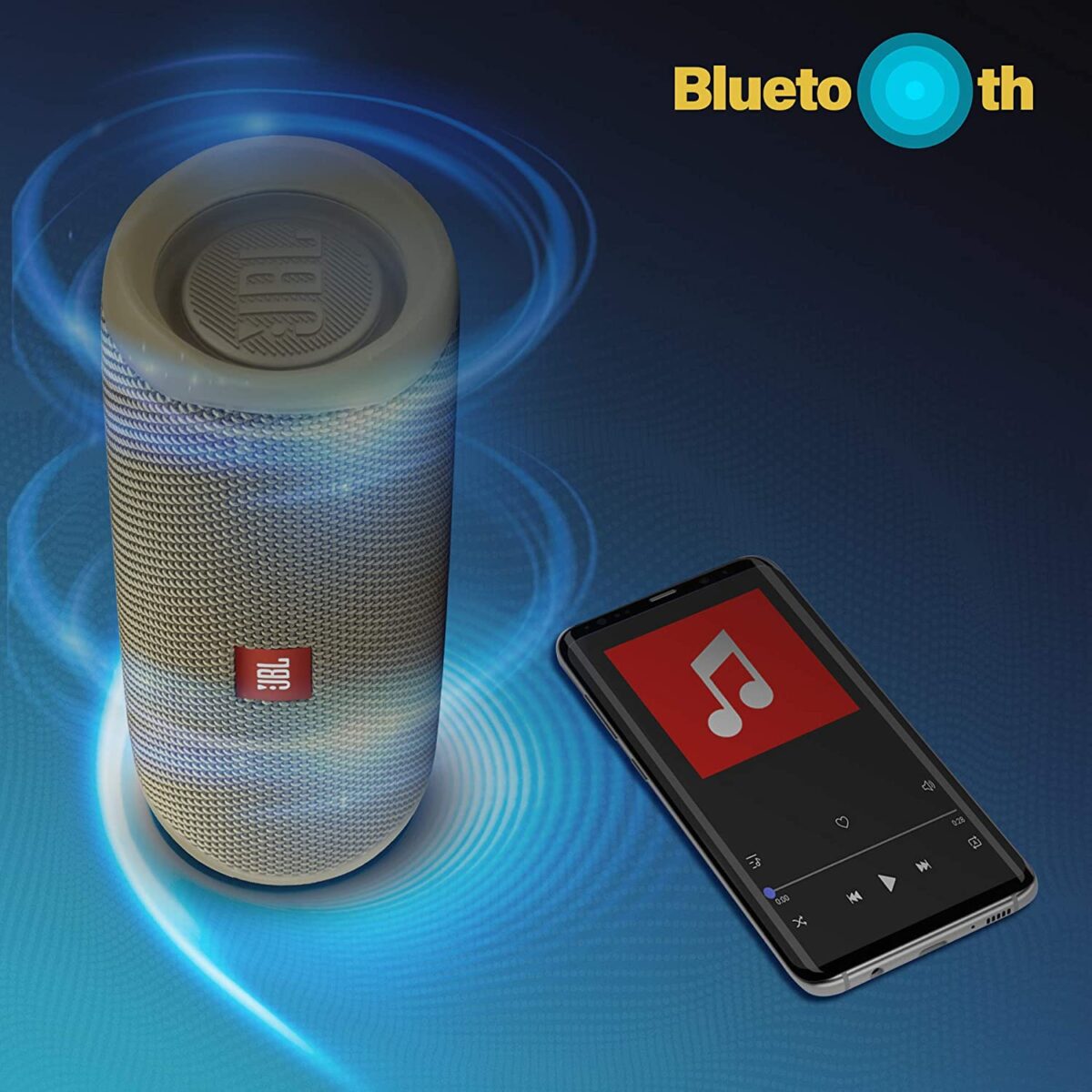 JBL Flip 5 Wireless Portable Bluetooth Speaker (Sand) - Image 4