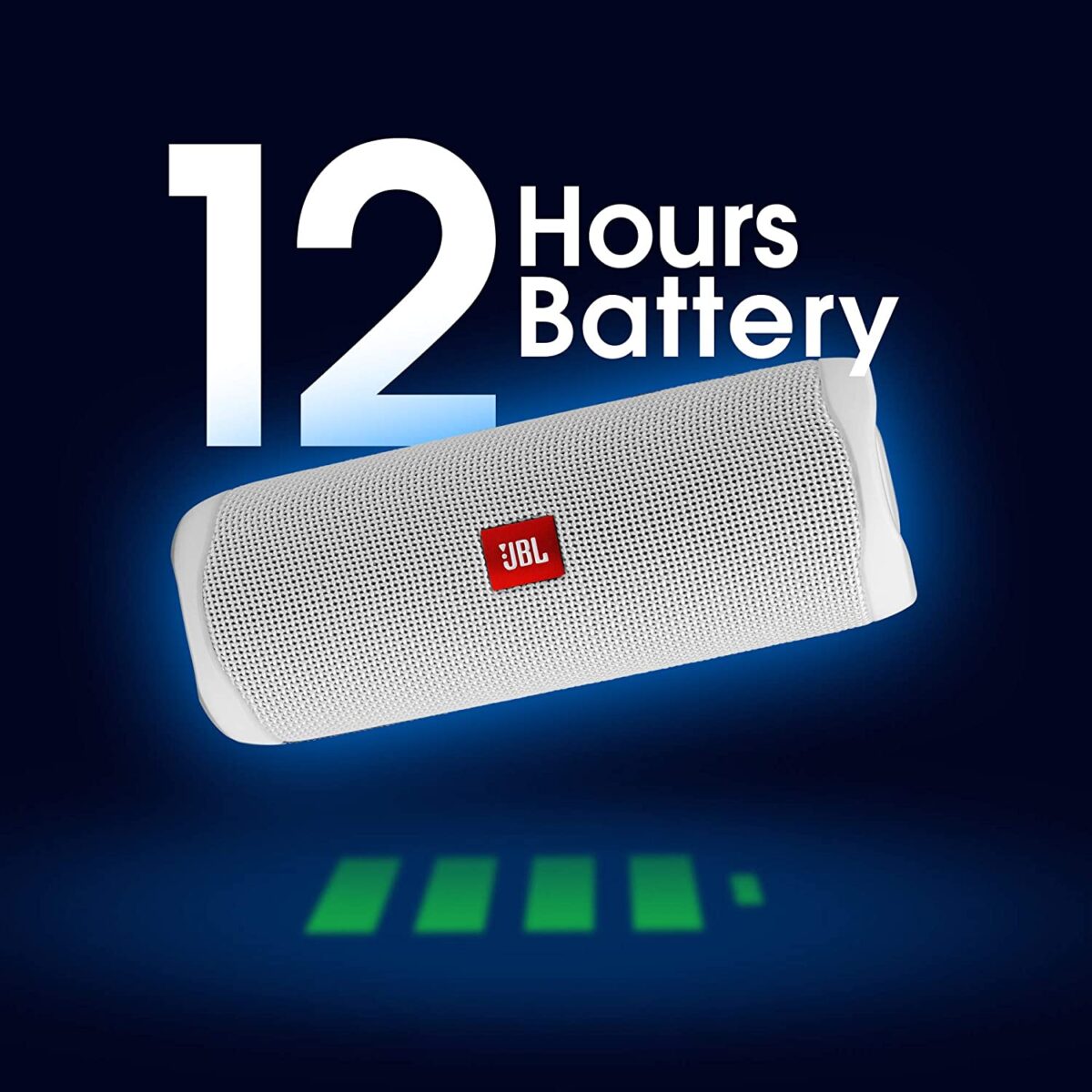 JBL Flip 5 Wireless Portable Bluetooth Speaker (White) - Image 5