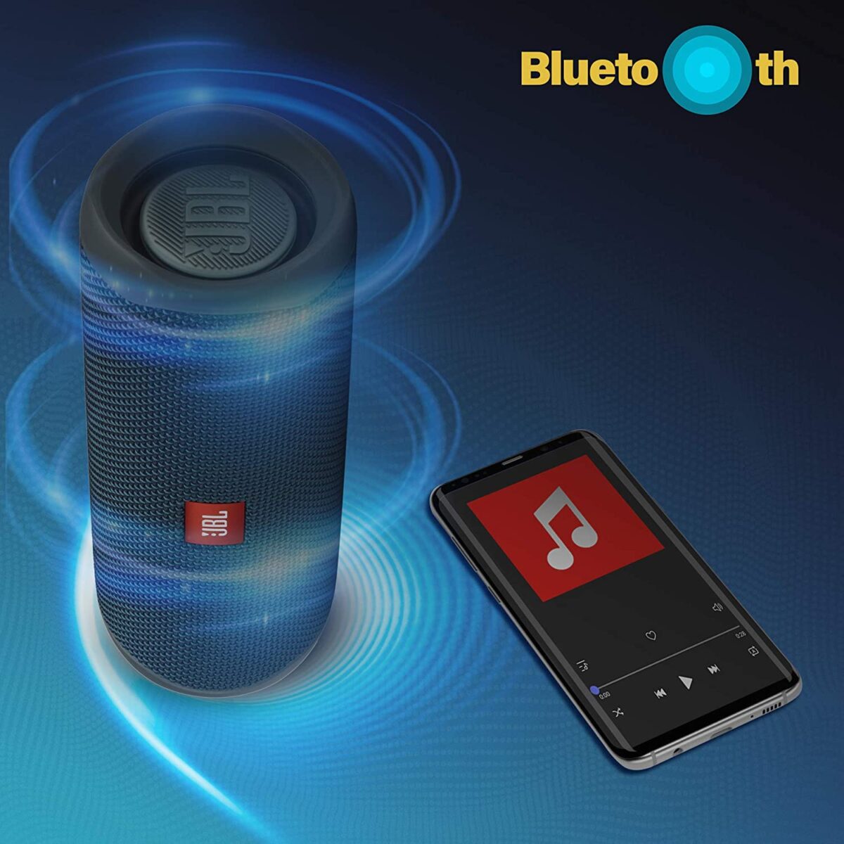 JBL Flip 5 Wireless Portable Bluetooth Speaker (Black) - Image 5