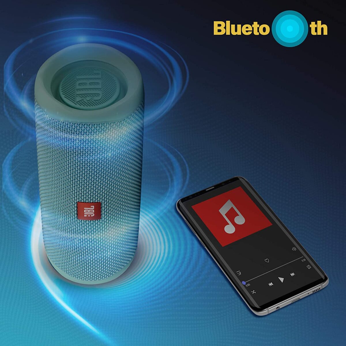 JBL Flip 5 Wireless Portable Bluetooth Speaker (Teal) - Image 3