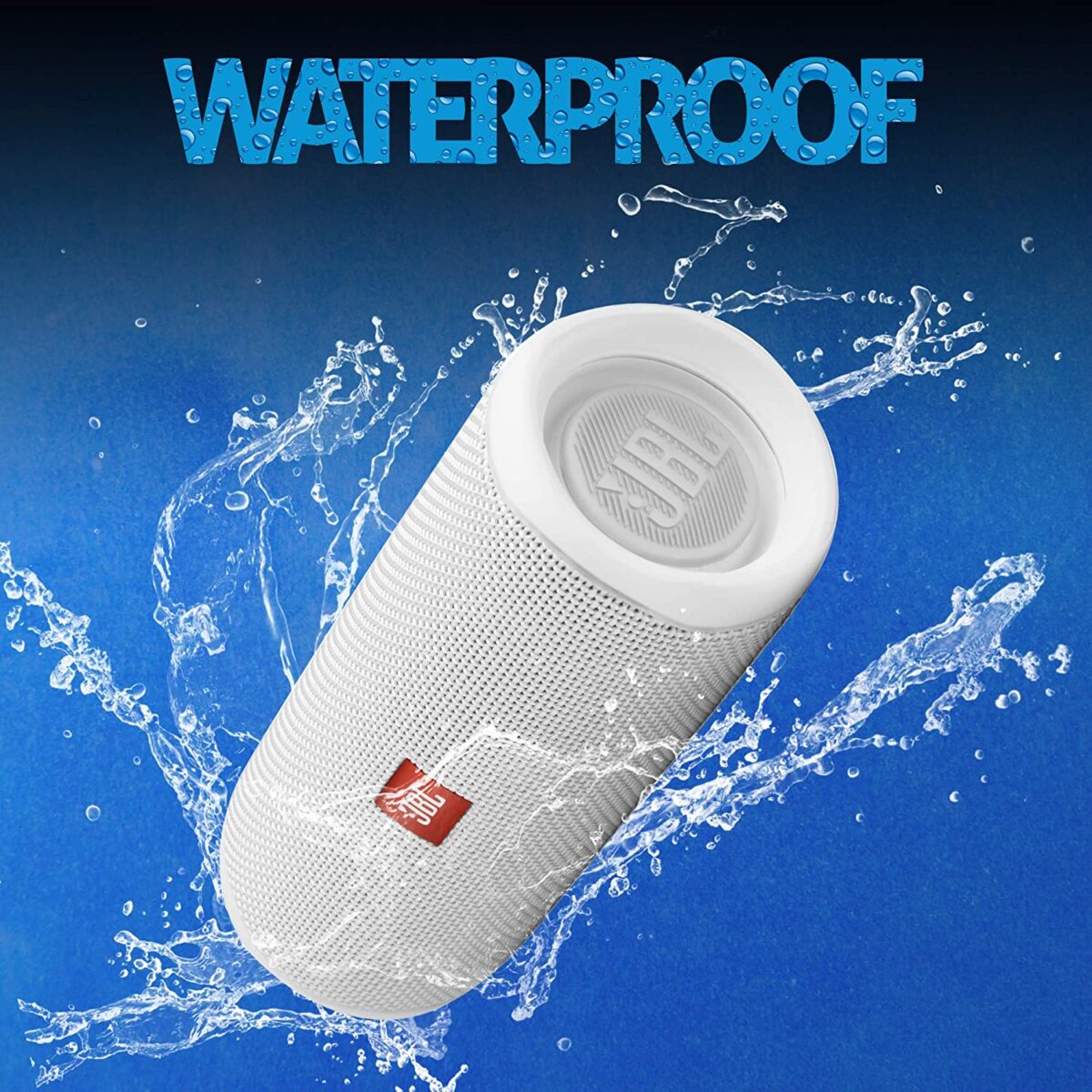 JBL Flip 5 Wireless Portable Bluetooth Speaker (White) - Image 4