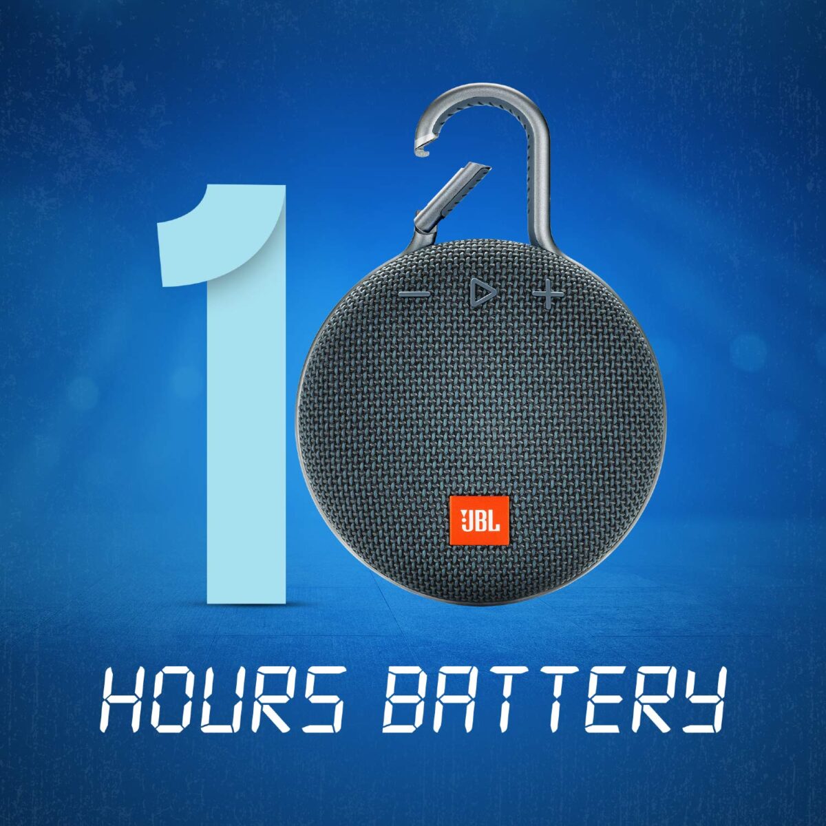JBL Clip 3 Ultra-Portable Wireless Bluetooth Speaker (Blue) - Image 5