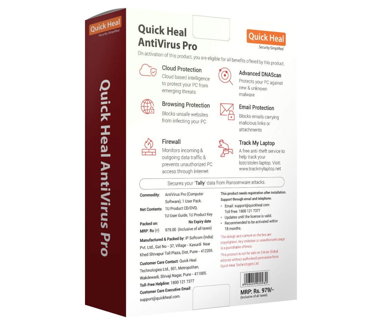 Quick Heal AntiVirus Pro- 1PC, 1 Year - Image 2
