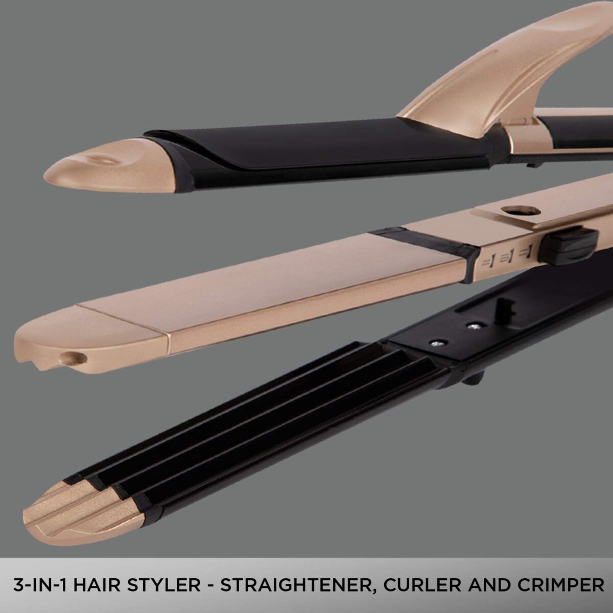 VEGA 3 in 1 Hair Styler - Straightener, Curler and Crimper (Black) - Image 6