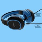 pTron Studio Over-Ear Bluetooth 5.0 Wireless Headphones (Blue) - Image 2