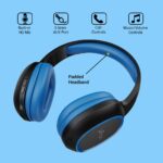 pTron Studio Over-Ear Bluetooth 5.0 Wireless Headphones (Blue) - Image 3