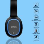 pTron Studio Over-Ear Bluetooth 5.0 Wireless Headphones (Blue) - Image 4
