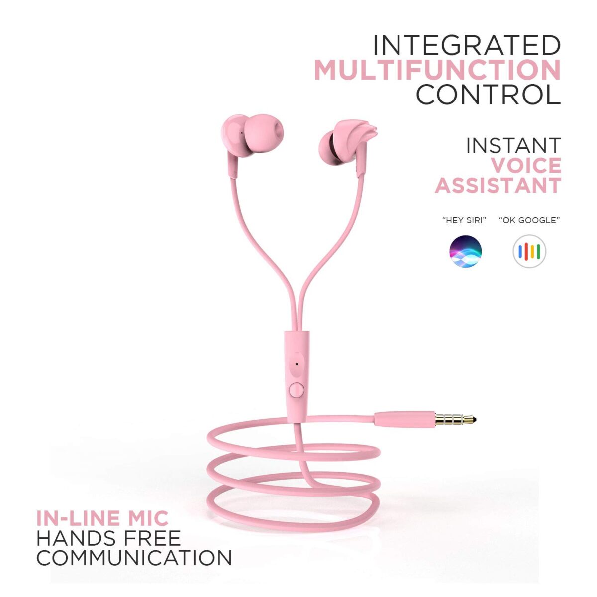 boAt Bassheads 100 Wired Earphones (Taffy Pink) - Image 6
