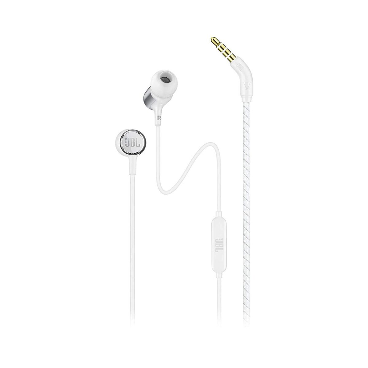 JBL LIVE100 in-Earphone with in-Line Microphone and Remote (White) - Image 4
