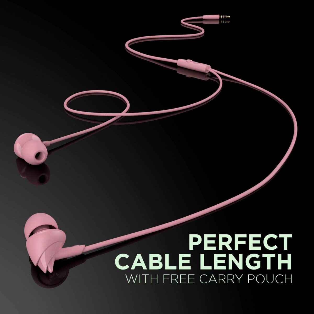 boAt Bassheads 100 Wired Earphones (Taffy Pink) - Image 2