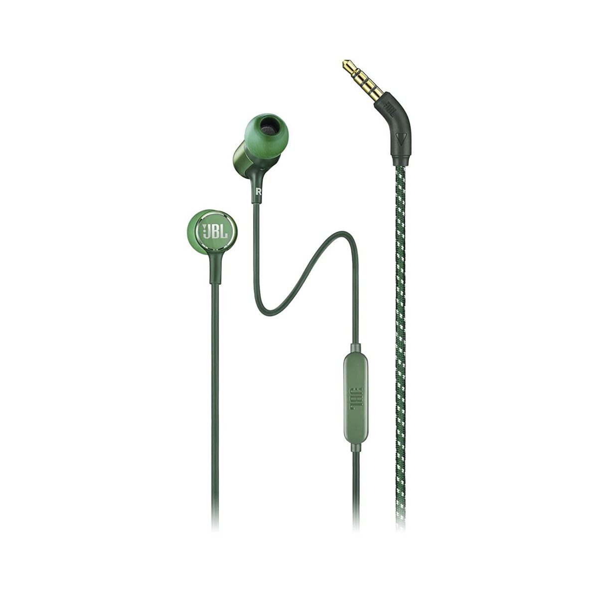 JBL LIVE100 in-Earphone with in-Line Microphone and Remote (Green) - Image 1