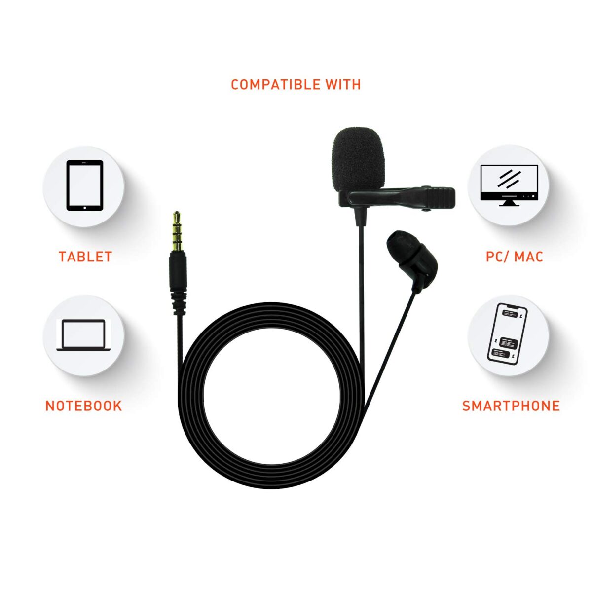 JBL Commercial CSLM20 Omnidirectional Lavalier Microphone - Image 2
