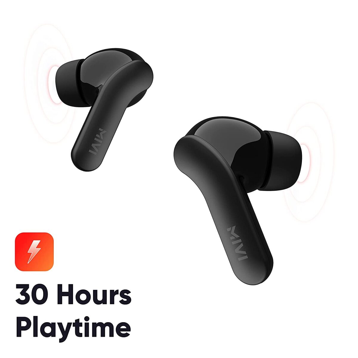 Mivi DuoPods A25 True Wireless Earbuds Powerful Bass (Black) - Image 3