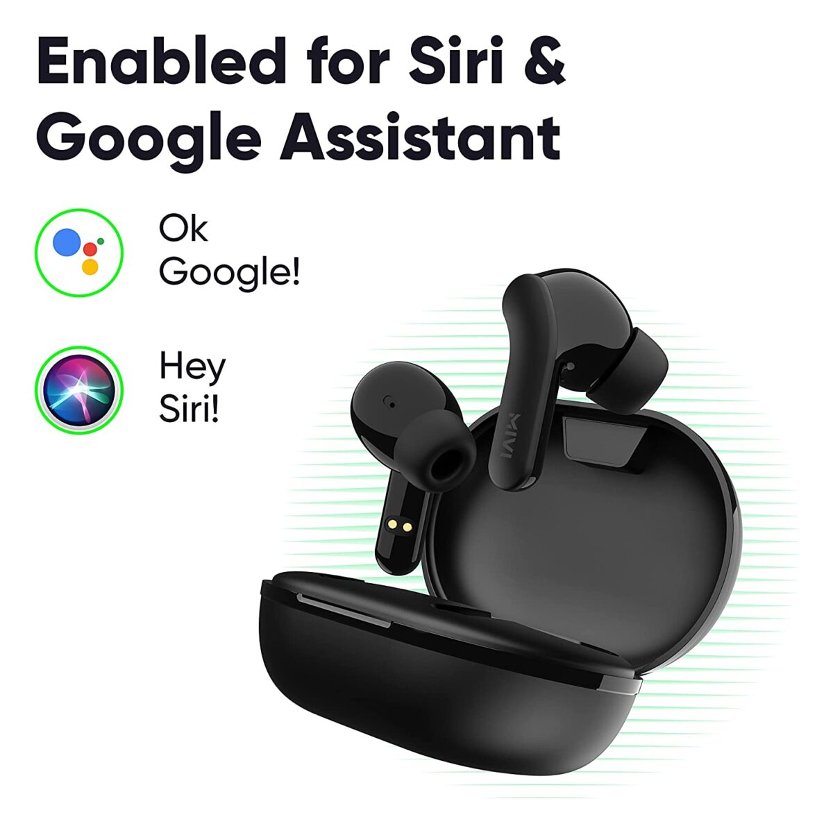 Mivi DuoPods A25 True Wireless Earbuds Powerful Bass (Black) - Image 4