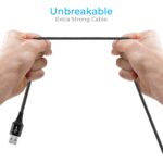Ambrane Unbreakable 60W / 3A Fast Charging 1.5m Braided Type C Cable (Black) - Image 3