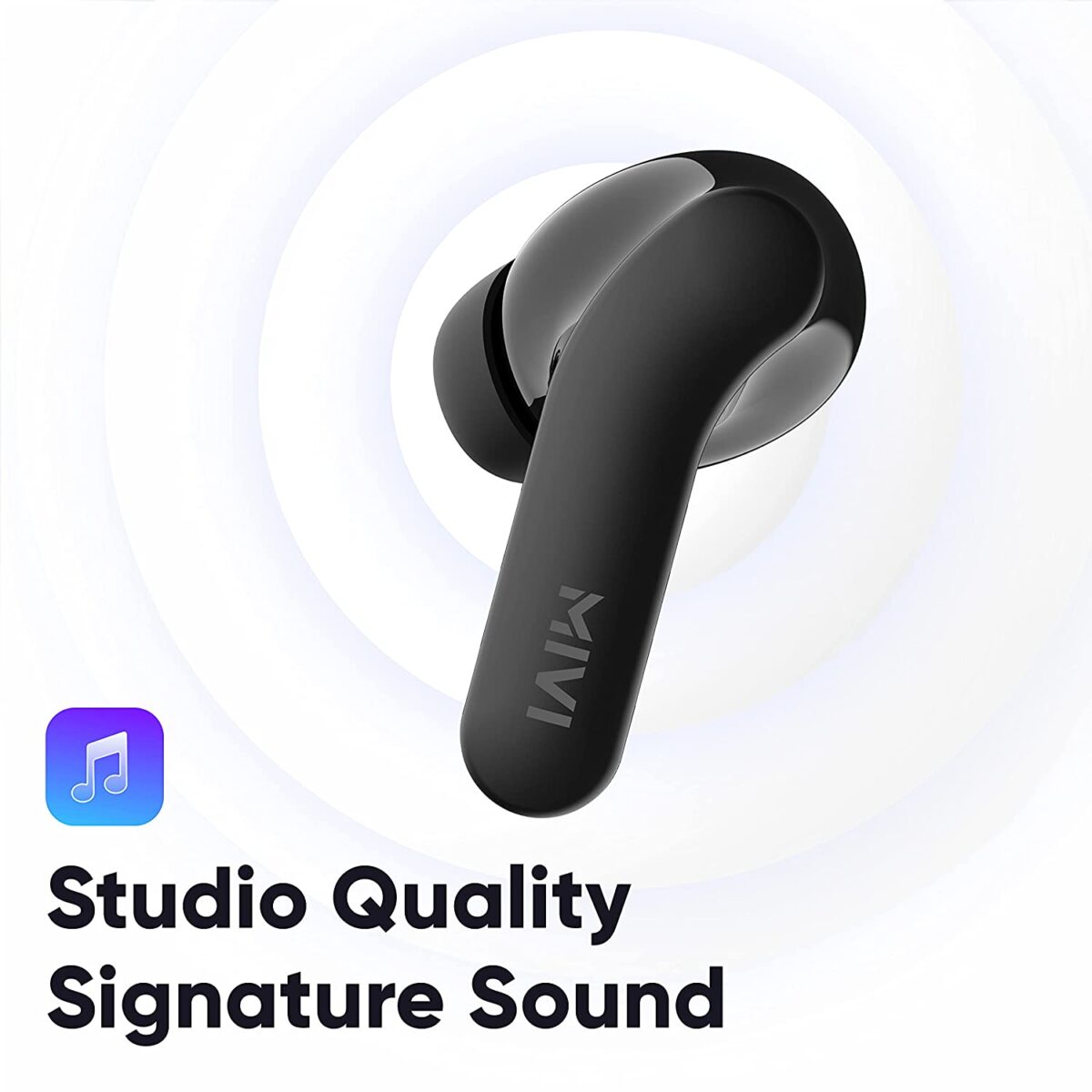 Mivi DuoPods A25 True Wireless Earbuds Powerful Bass (Black) - Image 2