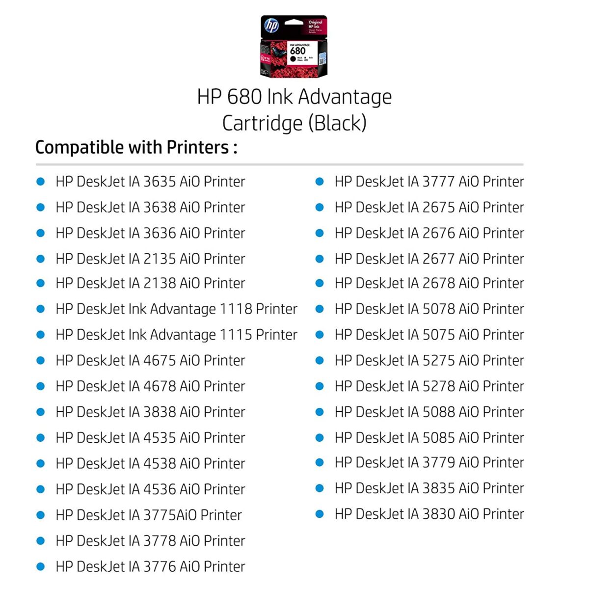 HP 680 Original Ink Advantage Cartridge (Black) - Image 6