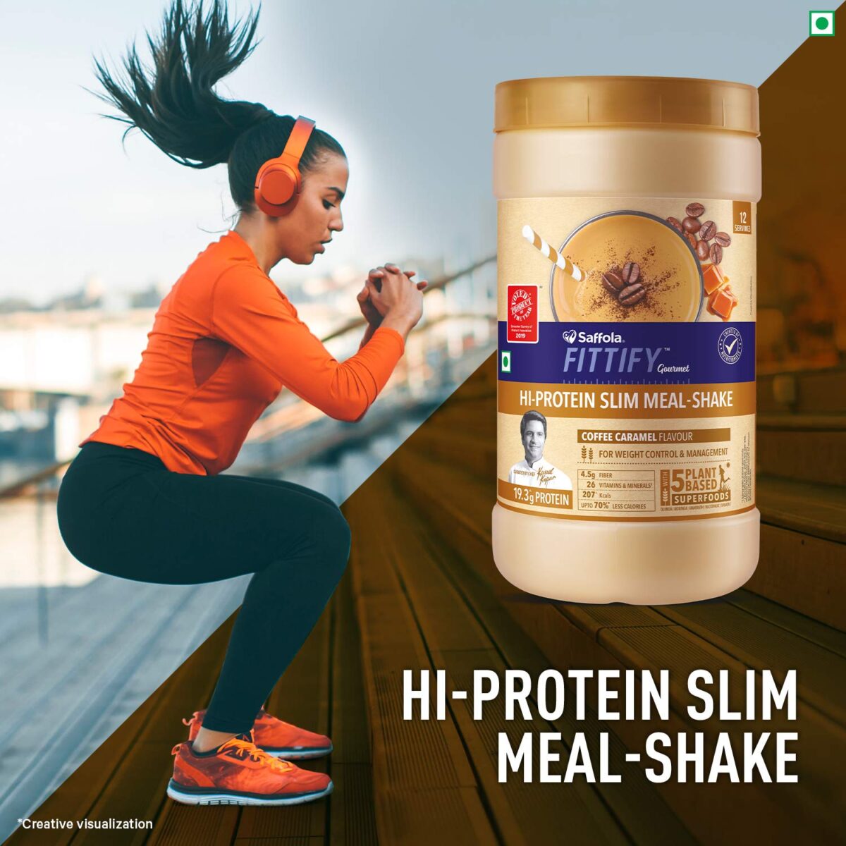 Saffola FITTIFY Gourmet Hi-Protein Slim Meal Shake - 420 gm , Coffee Caramel (Buy 1 Get 1 Free) - Image 5