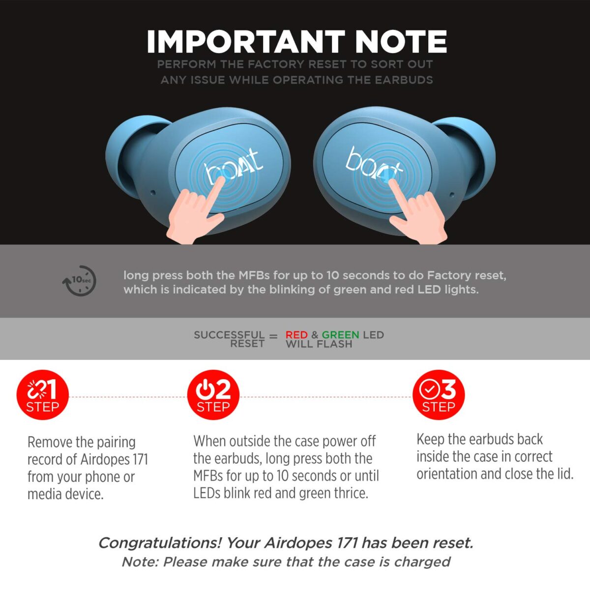 boAt Airdopes 171 Bluetooth Truly Wireless Earbuds with Mic(Mysterious Blue) - Image 7