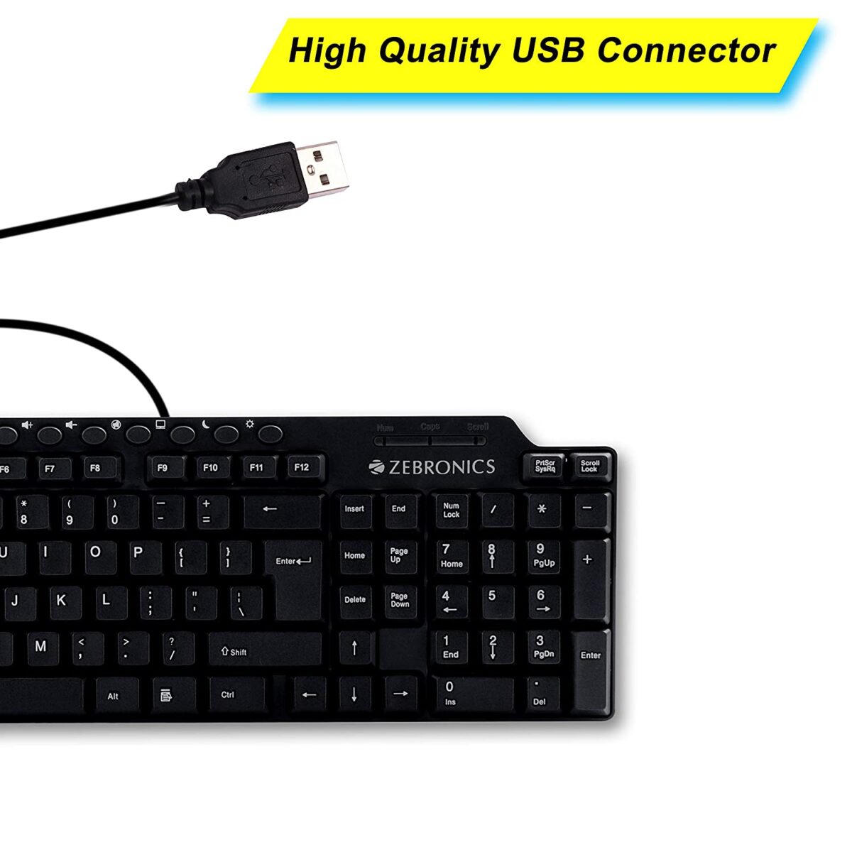 Zebronics ZEB-KM2100 Multimedia USB Keyboard - Image 2