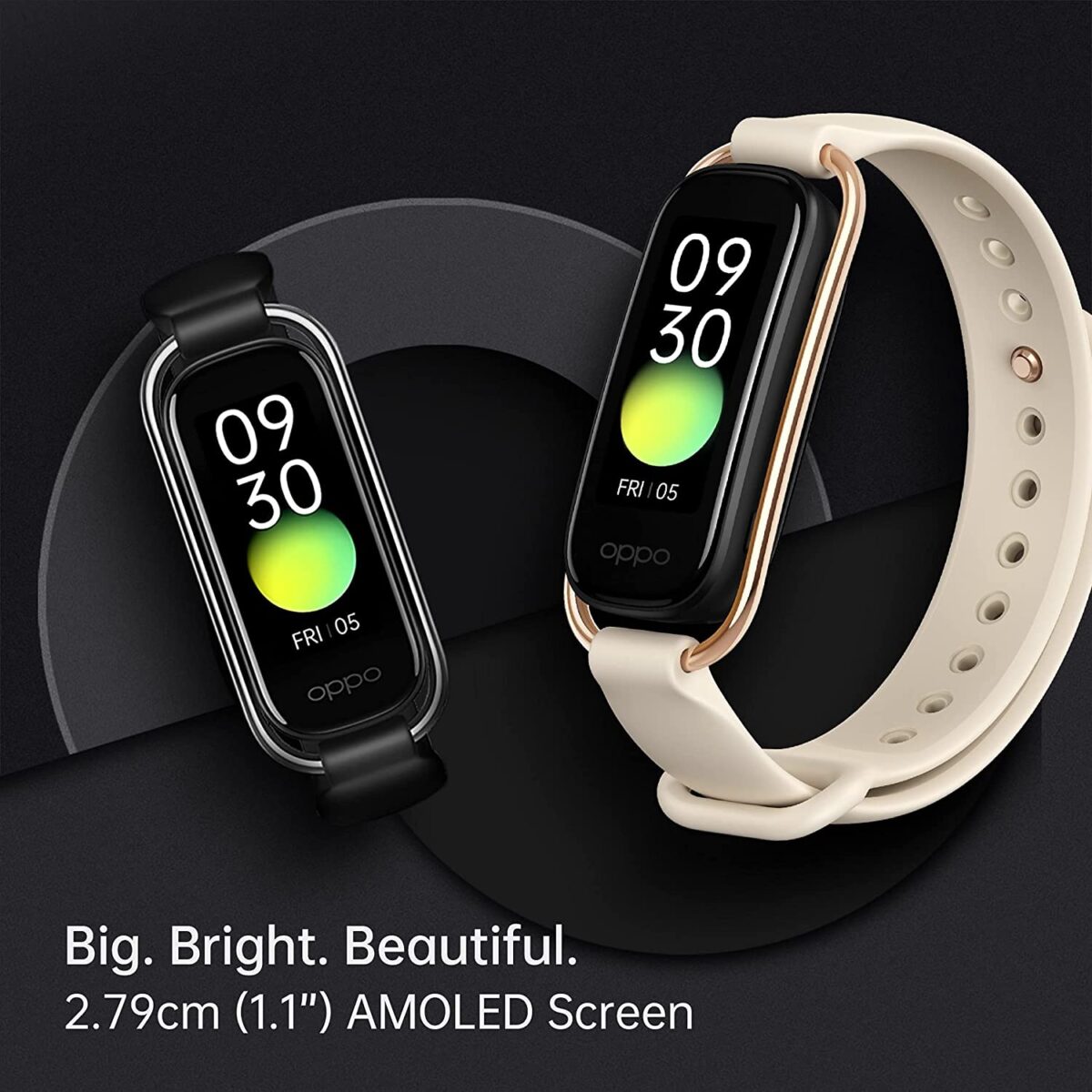 OPPO Smart Band with Extra Sport Strap - 5ATM Water Resistant, Supports Android and iOS (black) - Image 2