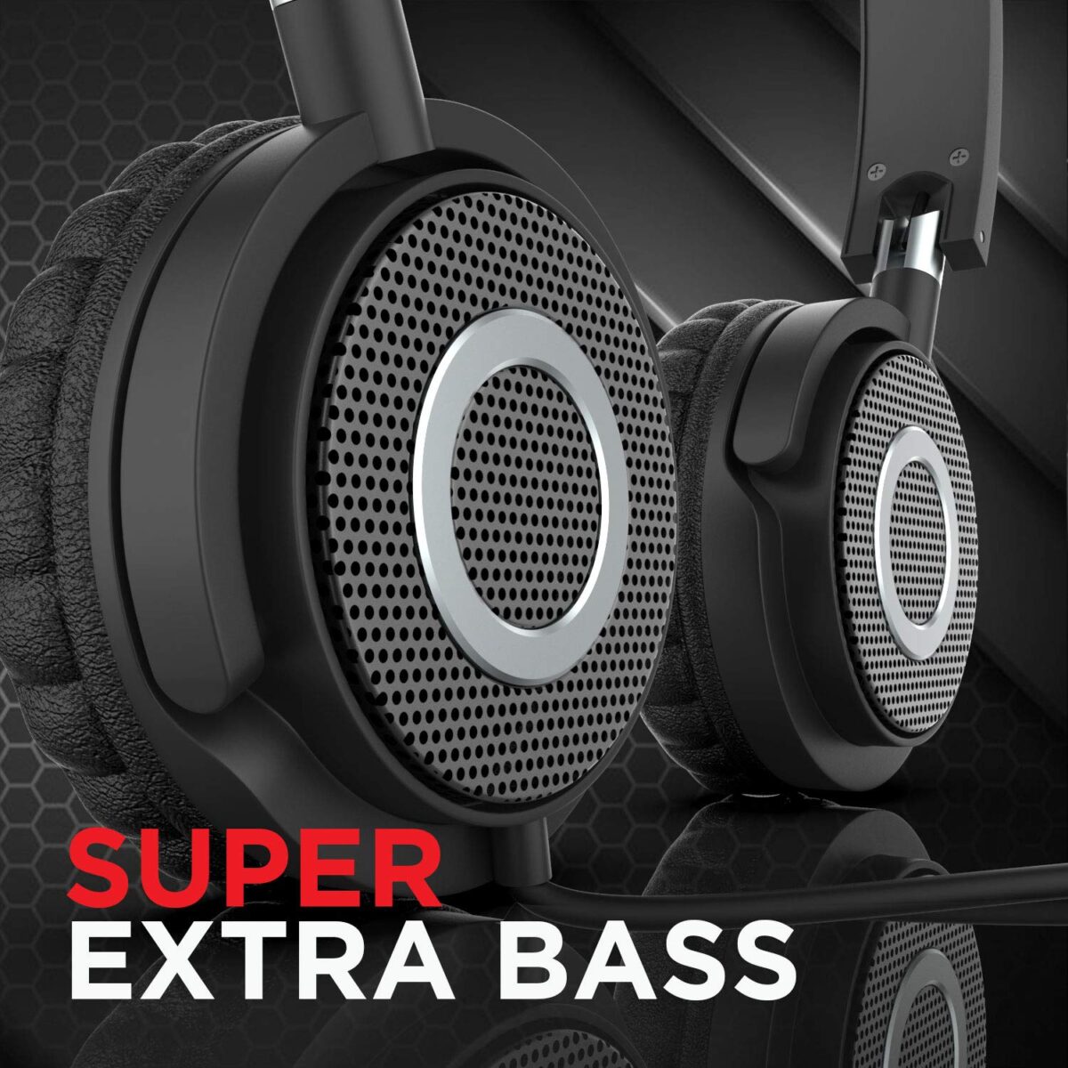 boAt Bassheads 900 On Ear Wired Headphones (Carbon Black) - Image 3