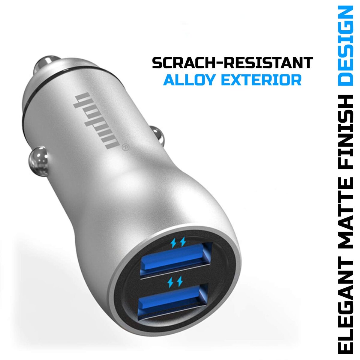 WeCool YOPIN Dual Port Quick Charging Smart Car Charger 3.0 (Grey) - Image 3