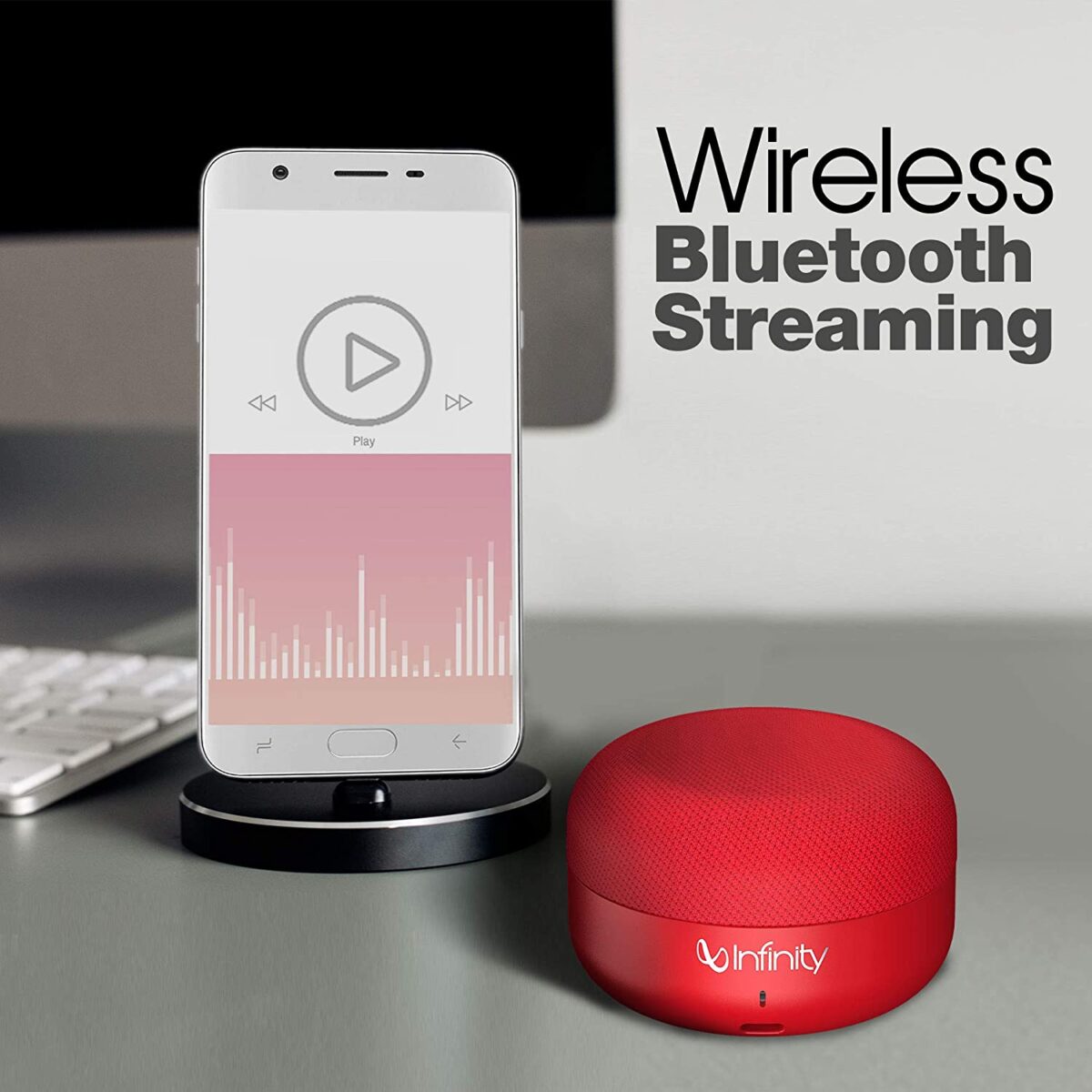 Infinity by Harman Fuze Pint Deep Bass Dual EQ Bluetooth 5.0 Wireless Portable Speaker (Passion Red) - Image 2