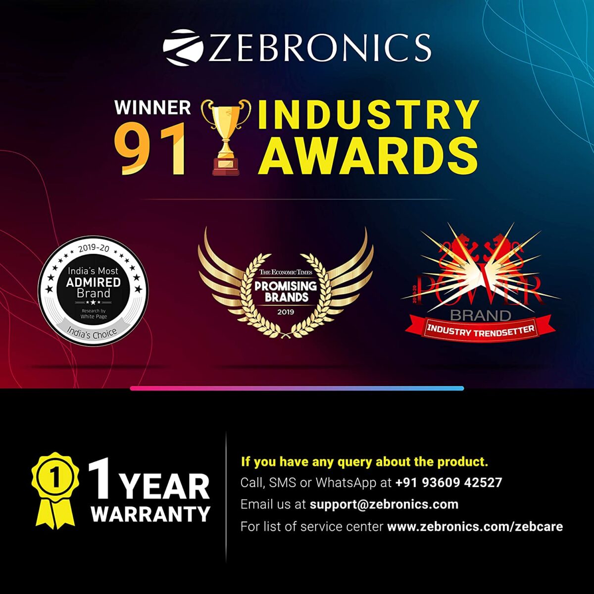 Zebronics Zeb-Duke Bluetooth Headphone (black) - Image 8