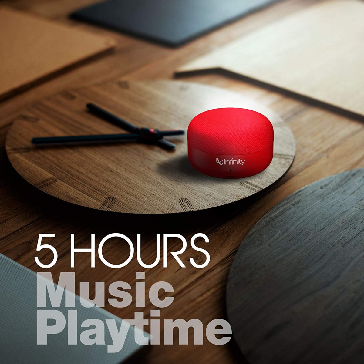 Infinity by Harman Fuze Pint Deep Bass Dual EQ Bluetooth 5.0 Wireless Portable Speaker (Passion Red) - Image 3