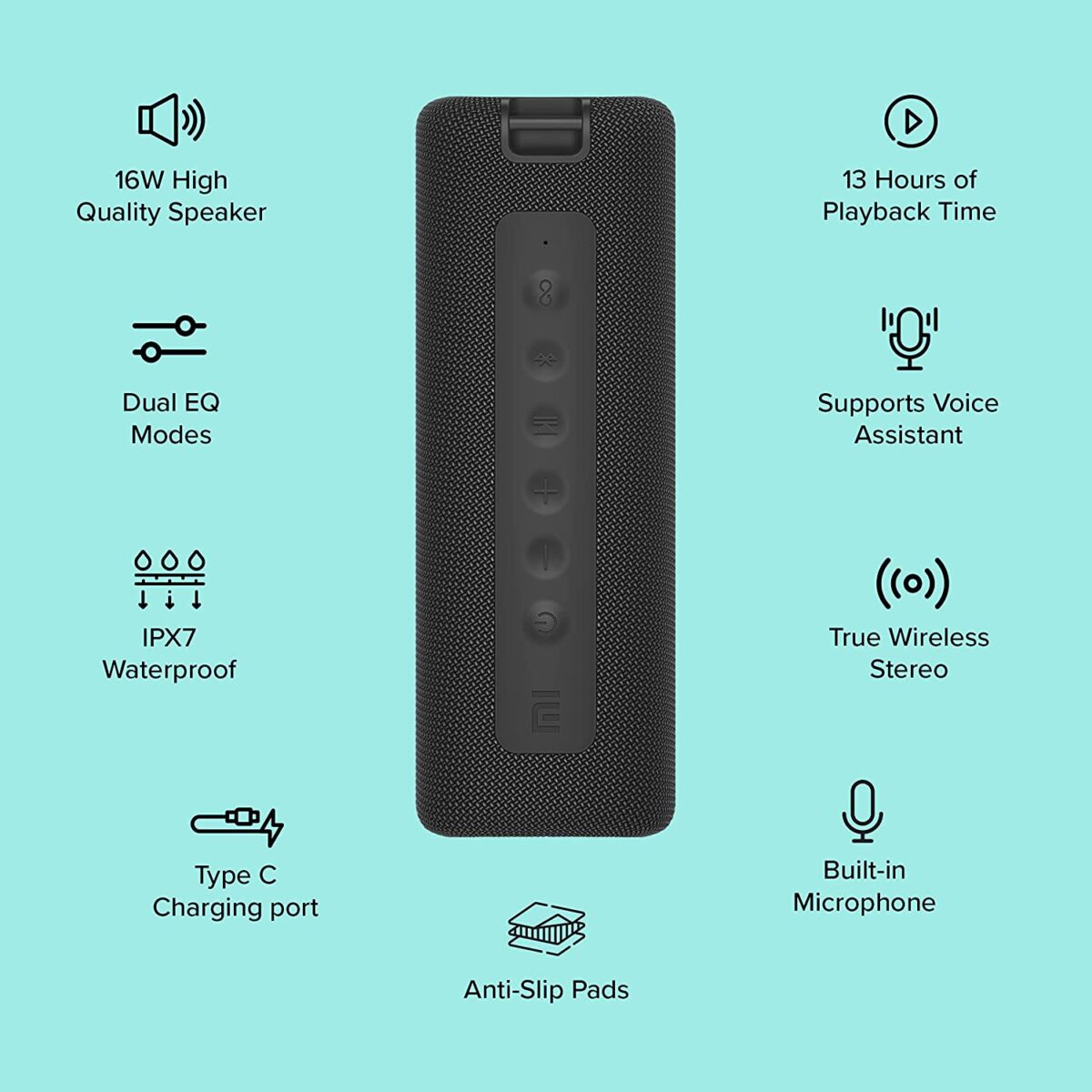 Mi Portable Bluetooth Speaker  (Black) - Image 3