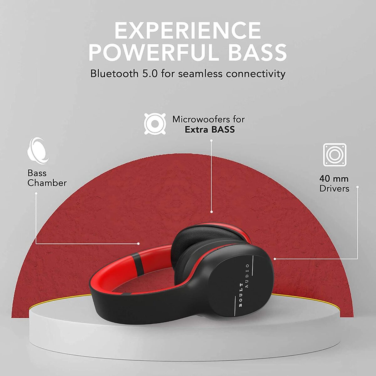 Boult Audio ProBass Thunder Over-Ear Wireless Bluetooth Headphones - Image 4