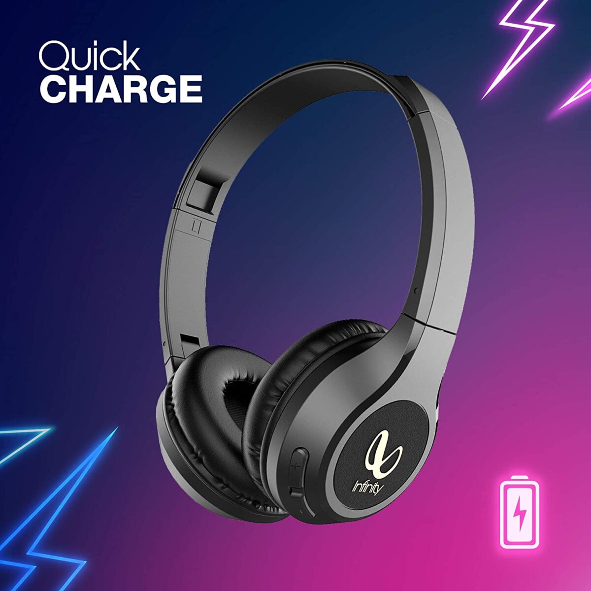 Infinity Glide 510 by Harman Wireless On Ear Headphone (Black) - Image 3