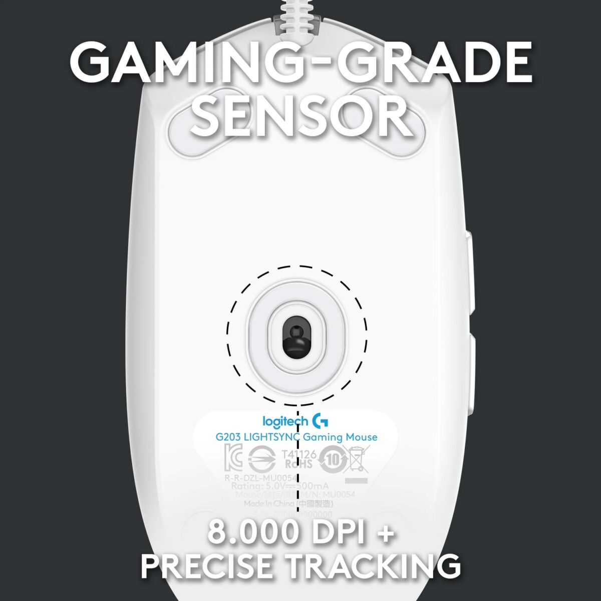 Logitech G102 Light Sync Gaming Mouse (White) - Image 7