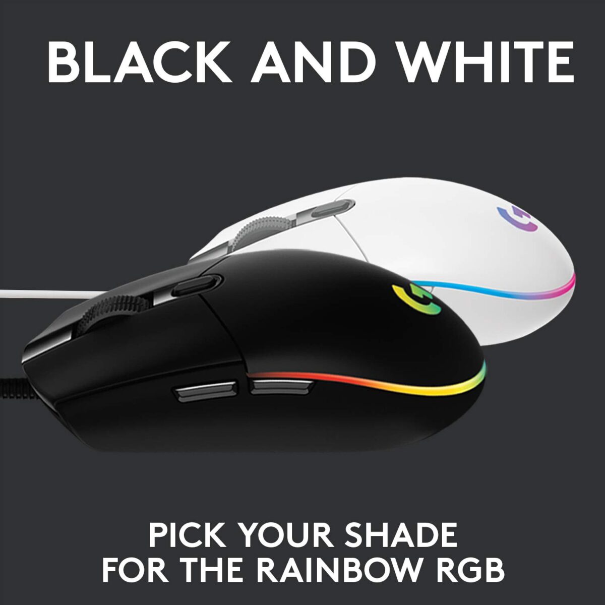 Logitech G102 Light Sync Gaming Mouse (White) - Image 3