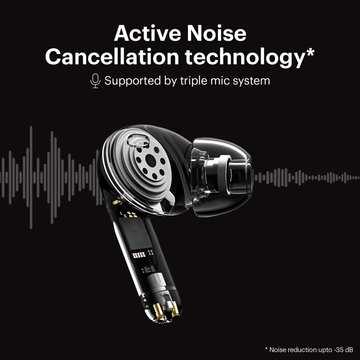Noise Buds Solo ANC Truly Wireless Earphones (Charcoal Black) - Image 2